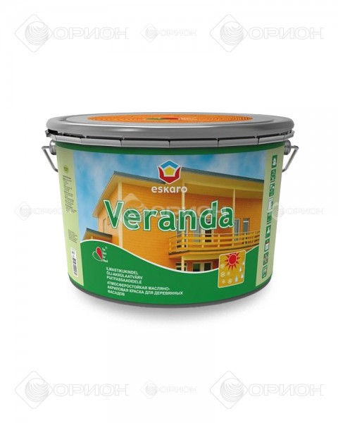 Eskaro Veranda - Масляно-акриловая краска для деревянного дома