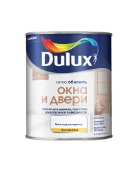 DULUX Краска Окна и двери - Полуматовая краска для дерева, пластика, лакированной поверхности