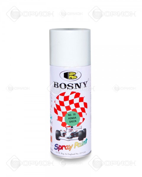 Аэрозольная акриловая краска Bosny - Спрей-краска для дерева, металла, пластика и бетона 77 цветов